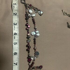 Tres Jolie Accessories Pink and Silver Pearl Bracelet